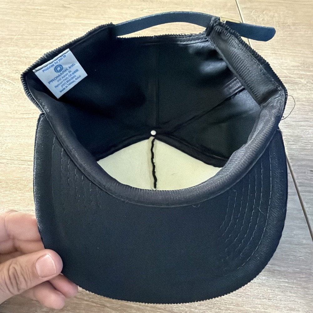 Vintage Stanley Hydraulic Tools Corduroy Leather Strap Back Hat ProMark Inc XLNT - Picture 3 of 4
